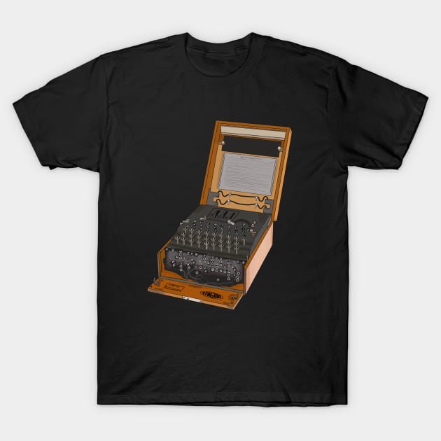 Enigma Machine T-Shirt by DiegoCarvalho